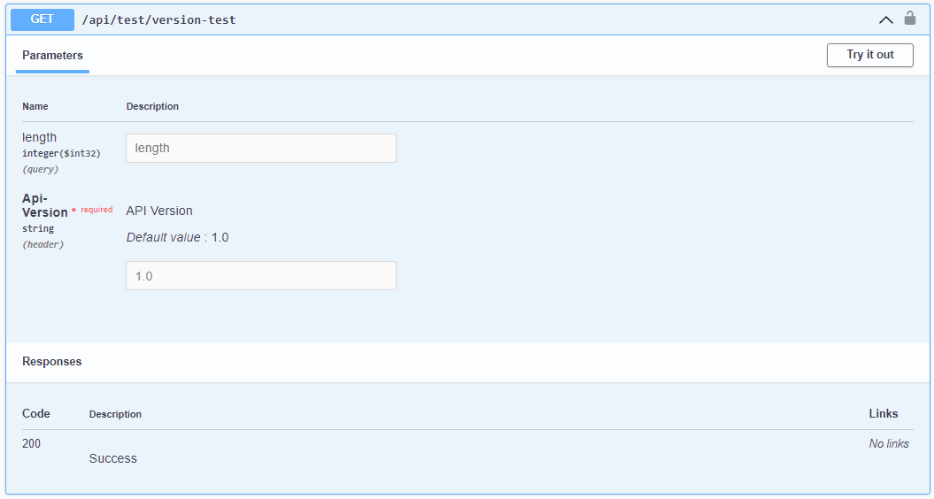 Version in header in Swagger UI